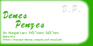 denes penzes business card